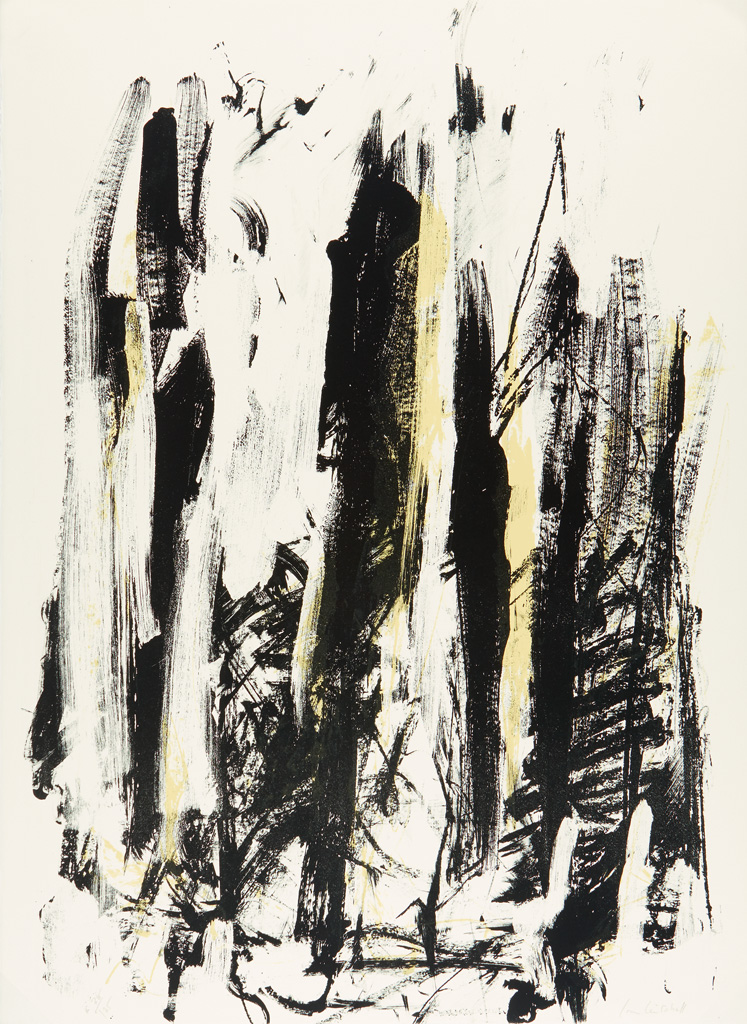 JOAN MITCHELL Arbres (Black and Yellow).